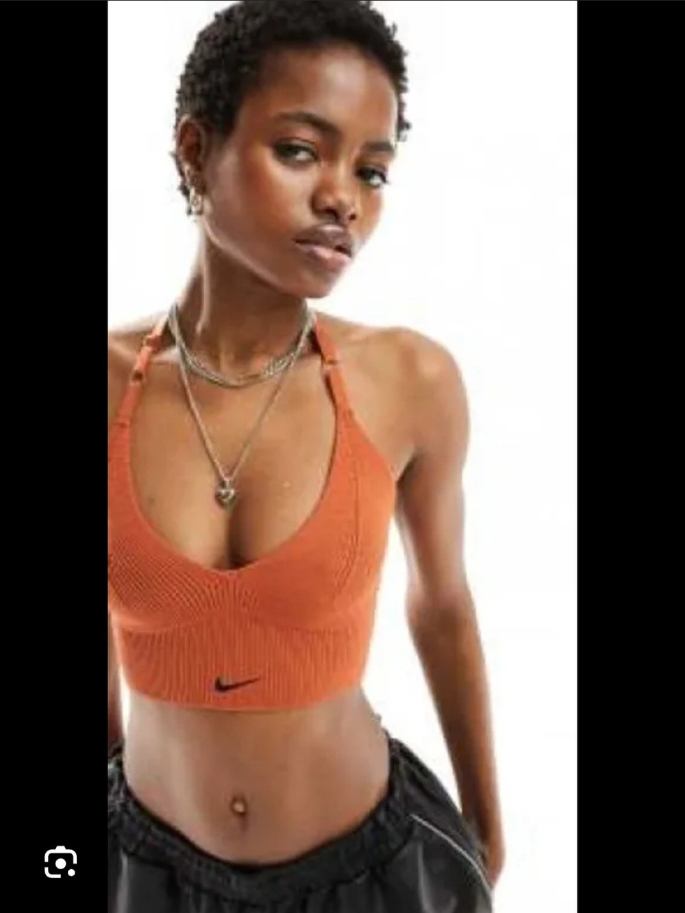 Nike Ribbed Sports Bra Crop Top